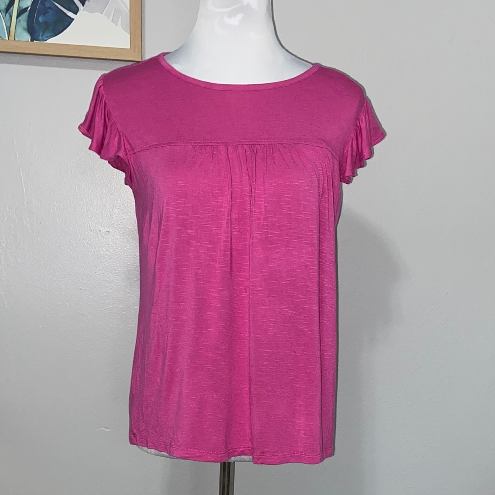 LOFT ruffle sleeve tee